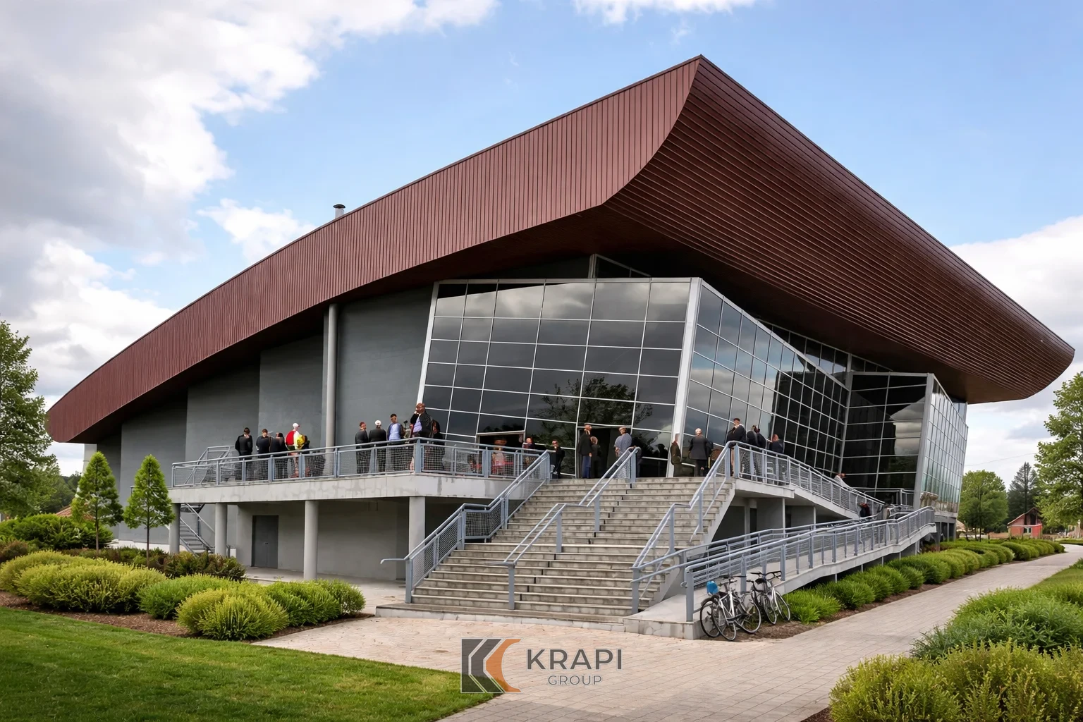 Fasada e jashtme e palestrës Adem Jashari, Kastriot — KRAPI GROUP